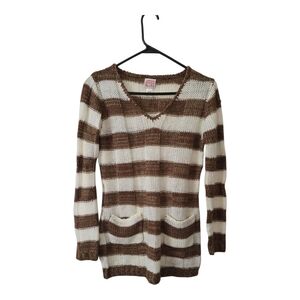 Canyon River Blues Brown and Cream V-Neck Sweater